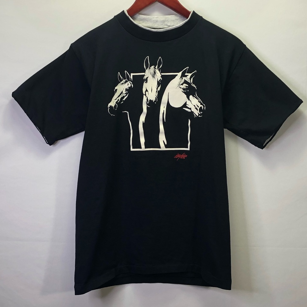 Vintage 80s Horse Layered Shirt Belton Air